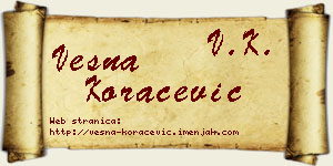 Vesna Koraćević vizit kartica
